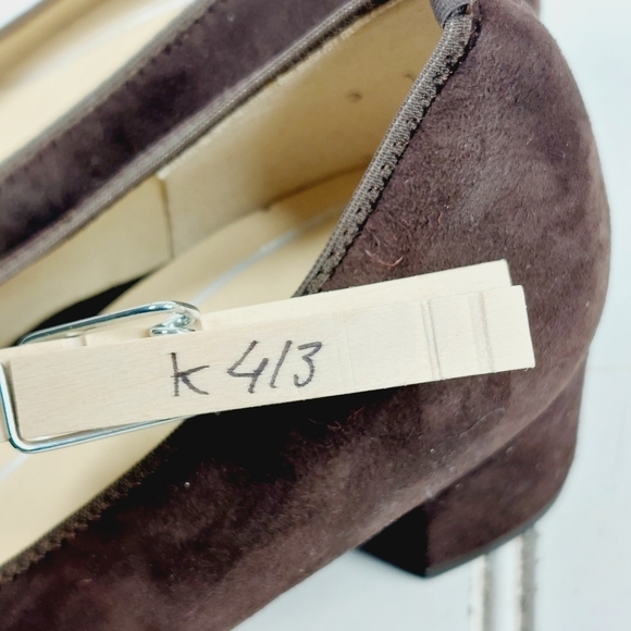 Ara Brown Suede Soft High Casual Slip On Block Heels K413 - Picture 11 of 11